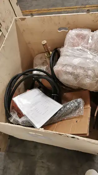 Main parts and components of chain hoist packed for delivery