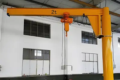 1/2 to 2 Ton Floor Jib Cranes for Parts Handling in Manuacturing