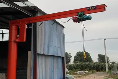 Installation of Cost-effective Freestanding Pillar Jib Cranes for Small Businesses