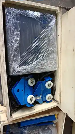Kbk crane hoist packed for delivery