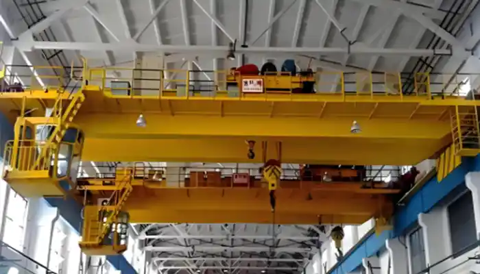 32 ton overhead crane with open winch trolley 