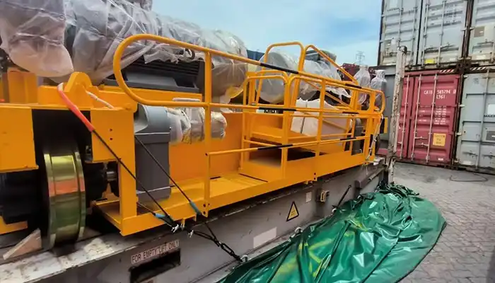  Heavy open winch trolley ready for packaged and delivery 