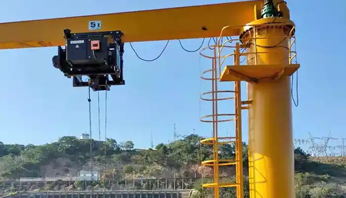 5 ton pillar mounted jib crane for dam maintenance 