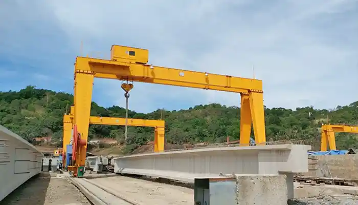 5 ton gantry crane double girder for precasting beam handling