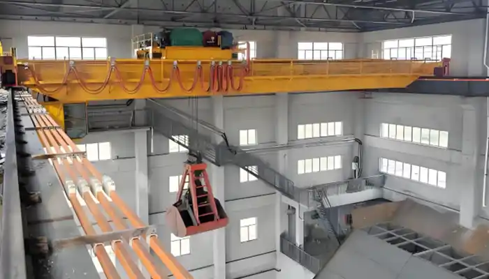 Grab bucket overhead crane project for your reference