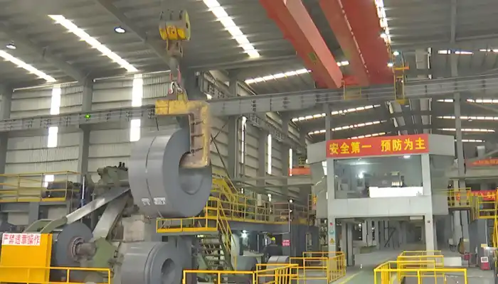 40 ton overhead bridge crane with C hook for steel coil handling 