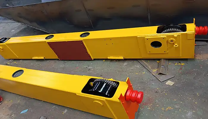 End carriages of 15 ton overhead bridge crane