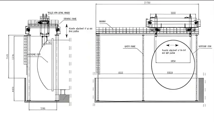 Automated 55 Ton Overhead Cranes Drawing 