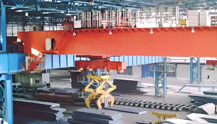 Billet handling clamp crane