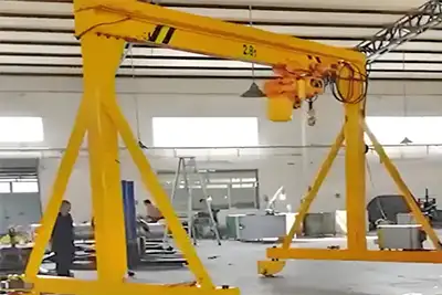1 to 10 Ton Mobile Gantry Cranes Steering Systems for Tight Workshop