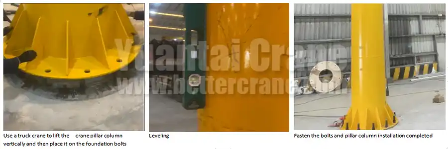 Assembly of Pillar mounted Jib Crane