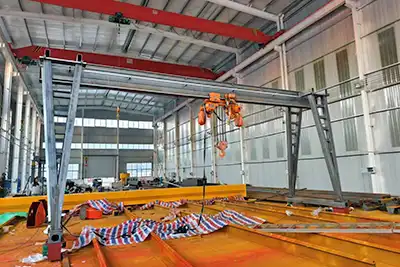 10 Ton  Portable Gantry Crane for Sale Qatar, Testing At Factory