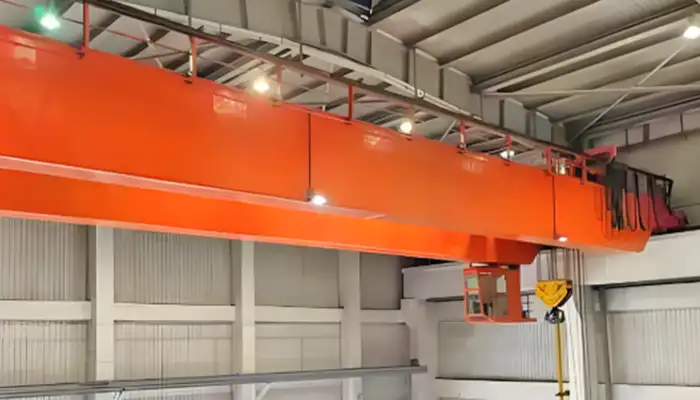 Overhead crane girder assembled and installed in workshops