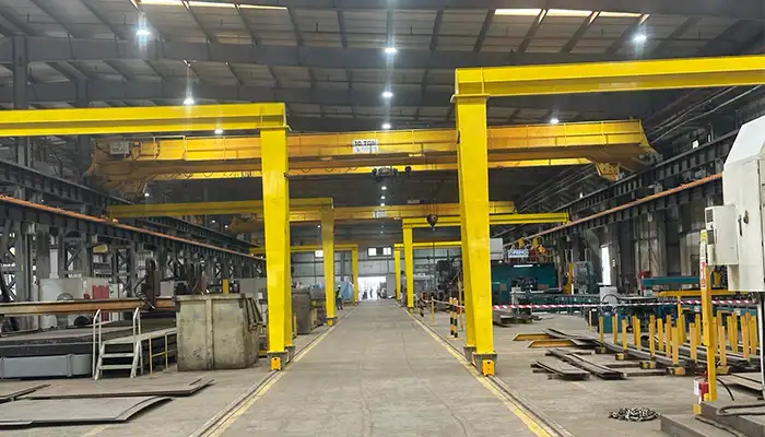  single girder semi gantry crane  kit 3 ton for sale , and main girder and supporting legs was fabricated locally in Qatar