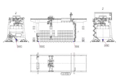Automatic Gantry Crane Positioning with Flag and Encoder System
