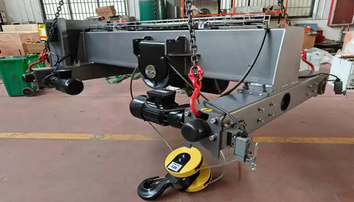 Electric hoist trolley of double girder 10 ton overhead crane for sale Iran