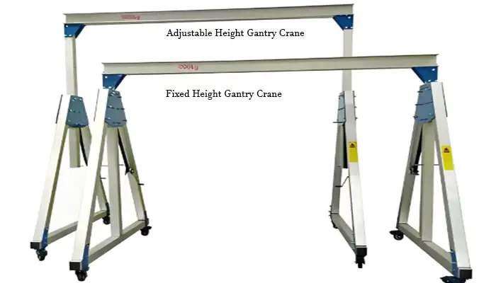 Fixed Height vs Adjustable Height Aluminum Gantry Cranes