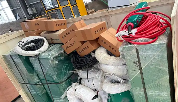 Elecrical parts and cables of Explosion proof overhead crane 40 ton for sale Germany