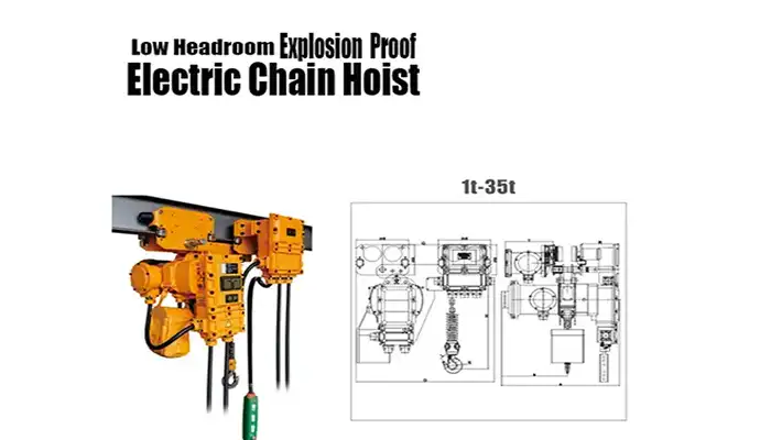 explosion proof eletric chain hoist low headroom