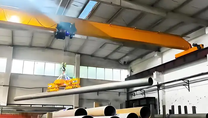 overhead crane for steel pipe handling 