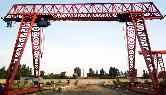 truss girder gantry crane with double hook and trolley for your reference 
