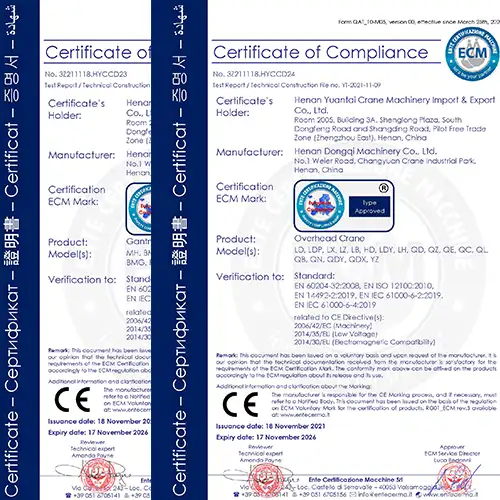 crane certification CE