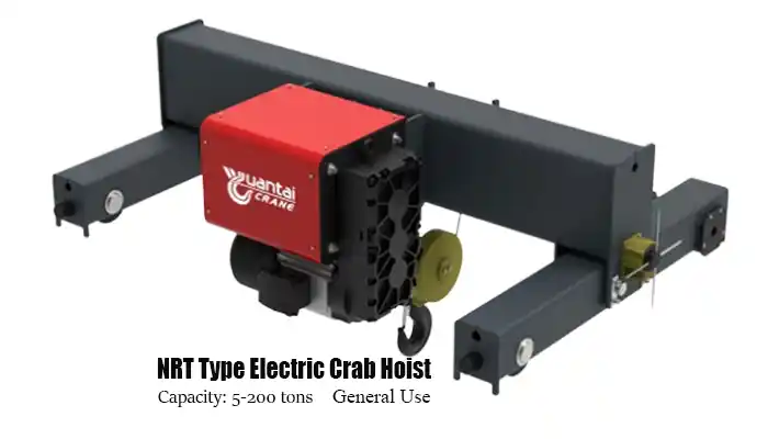 Wire rope hoist trolley ,crab crane hoist, open winch trolley for double girder crane