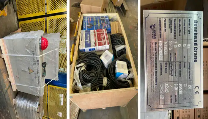 150 ton overhead crane electricals and parts and components 