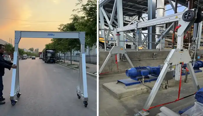 Types of Aluminum A Frame Gantry Crane -  The Fixed Height A Frame and The Foldable A Frame Gantry Crane 