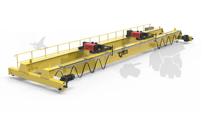 European style double girder overhead cranes , cusotmized for miliary and defense sectors 