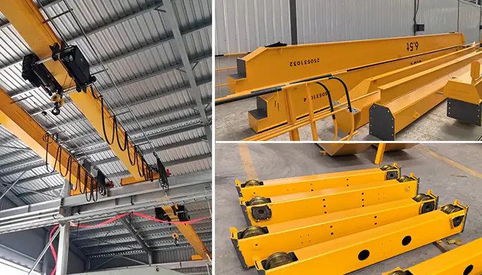 European style single girder overhead cranes 3 units