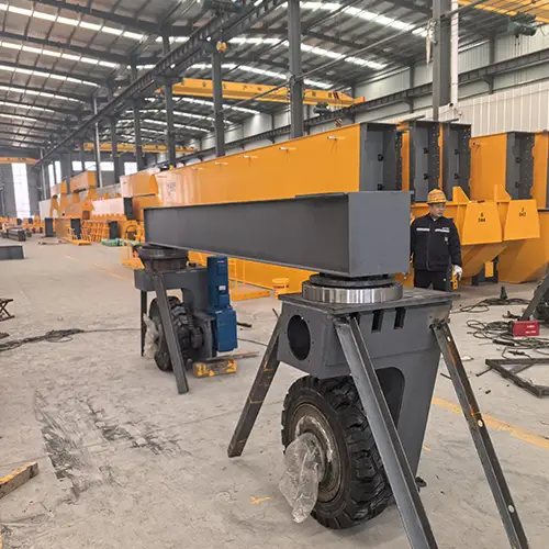 gantry crane ground beam with rubber tyred wheels 