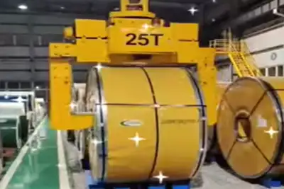 25-Ton Overhead Crane with Motorized Coil Clamp
