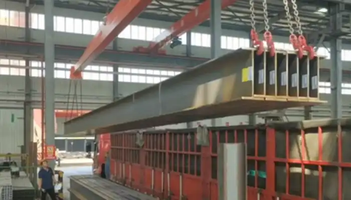 overhead crane for steel beam handling 