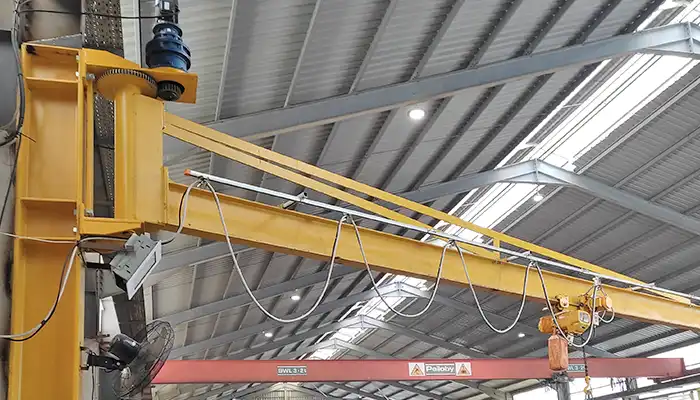 rotating wall moutned jib crane with electric chain hoist 