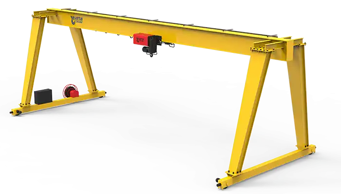 single girder gantry crane, advanced low headroom gantry crane with smart hoist 