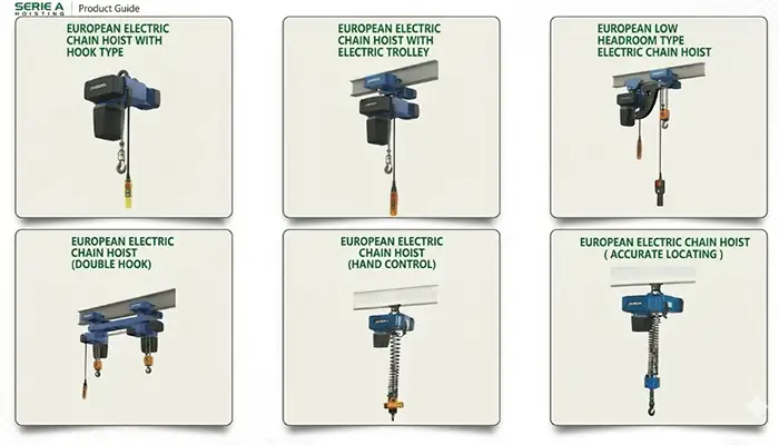 Hot Sale Electric Chain Hoist- Europeans tyle - Light Weight Types 