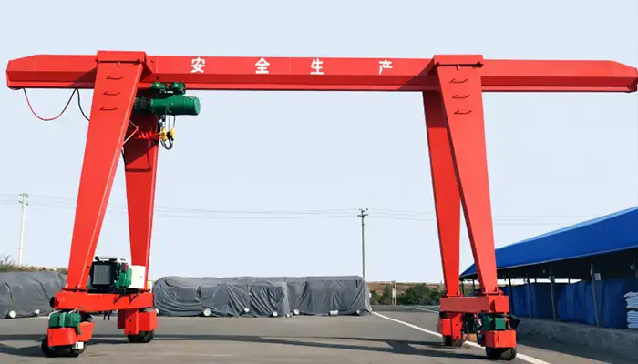 Single Girder rtg Gantry Crane with cd/md Wire Rope Hoist