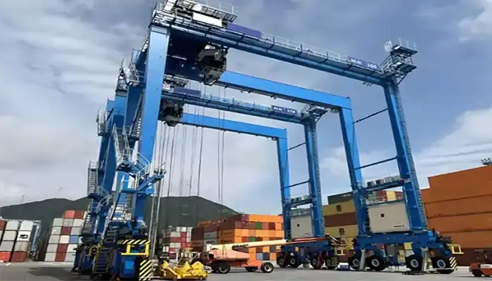 Double girder rubber tyred gantry crane for handling  35 ton, 41 ton, 70 ton