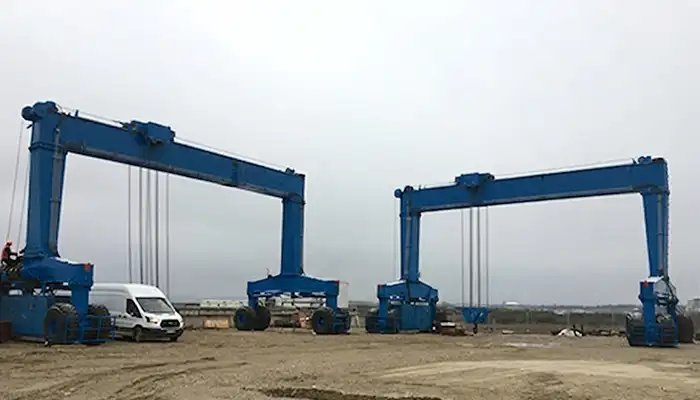70 ton rtg gantry crane with T frame design for precasting yard 