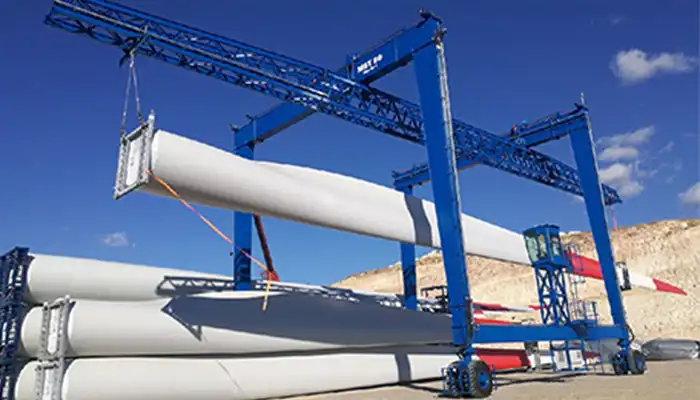 rubber tyred gantry crane for wind engergy 