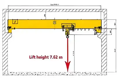 10 Ton Low Headroom Single Girder Overhead Crane