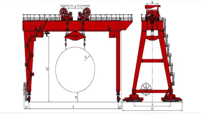 shield tunneling gantry crane drawing