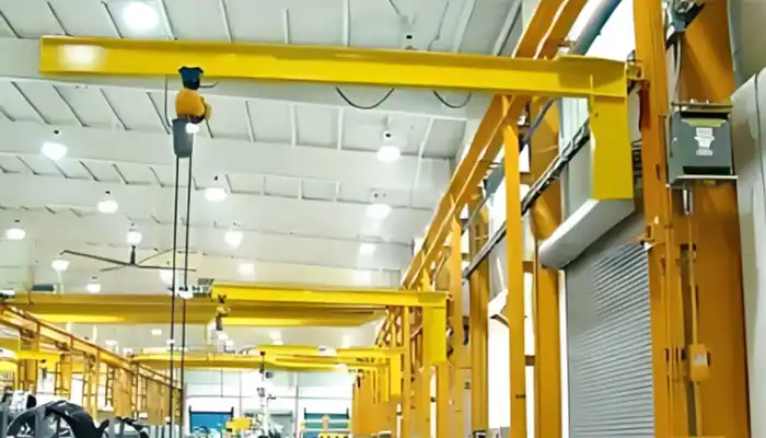 Wall mounted jib crane for Automobile uses 