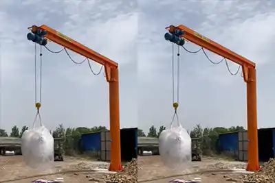 2 Ton Pillar Jib Crane for Outdoor Use | Yuantai Crane
