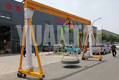2 Ton Portable Gantry Crane for Metro Construction | Yuantai Crane