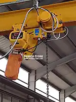  1 ton floor mounted jib crane8.8 m jib arm length, 4 m lifting height, and 400V 50Hz 3-phase power supply