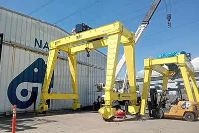 tailored rubber tyred wheel travelling gantry crane for sale Mexico