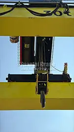 Rubber tyred gantry crane with a frame design for generla material handling with high flexibility