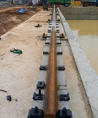 gantry crane runway beam installed 